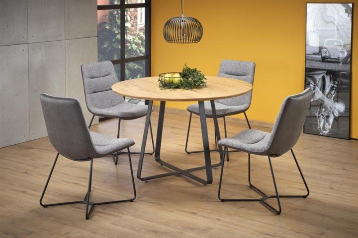 Стол LOOPER 2 Halmar Дуб золотой/черный